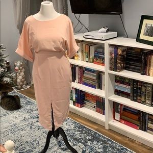 Rose ASOS midi cocktail dress